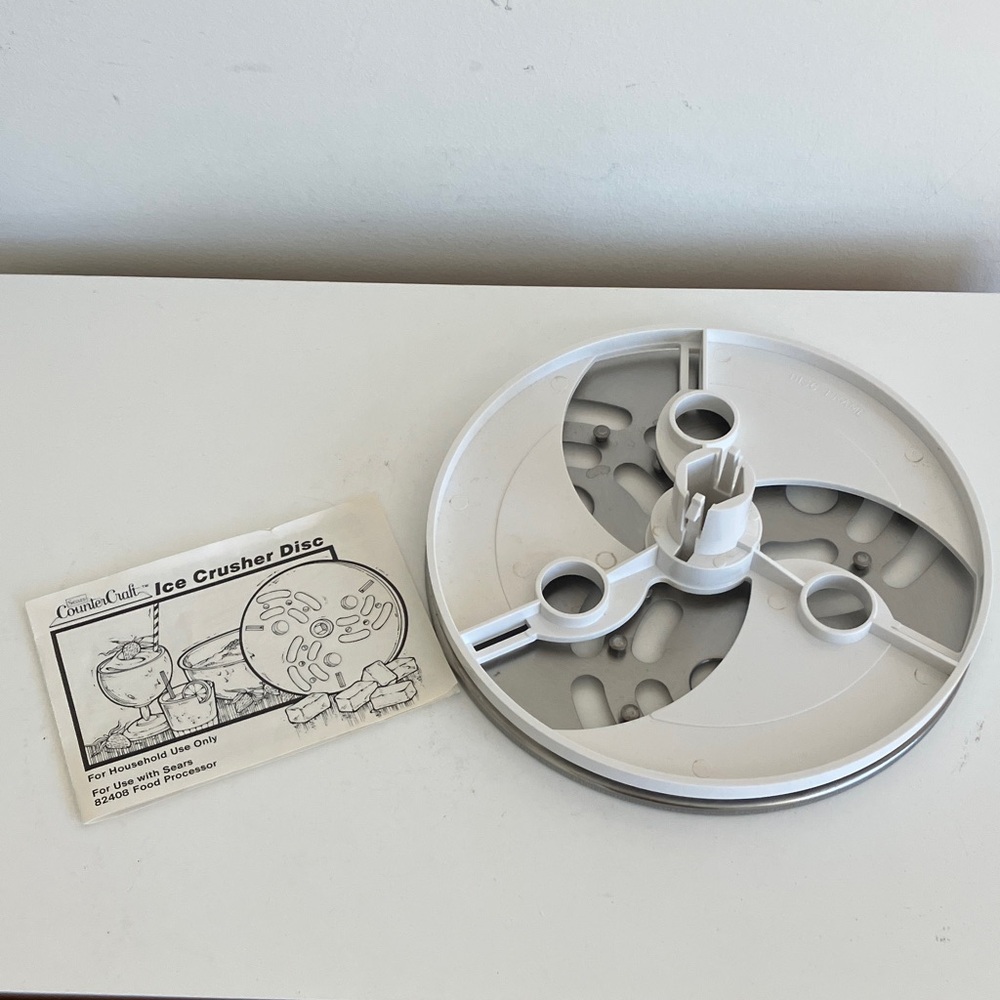 Sears Stainless Steel Ice Crusher Disc